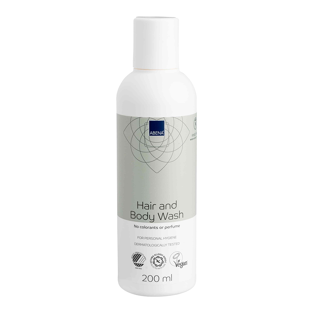 Sampon si gel de dus fara apa, 200 ml, Abena