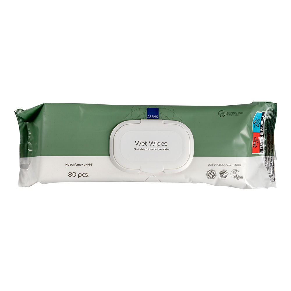 Servetele Umede cu Capac 18 cm x 20 cm, 80 bucati , Abena