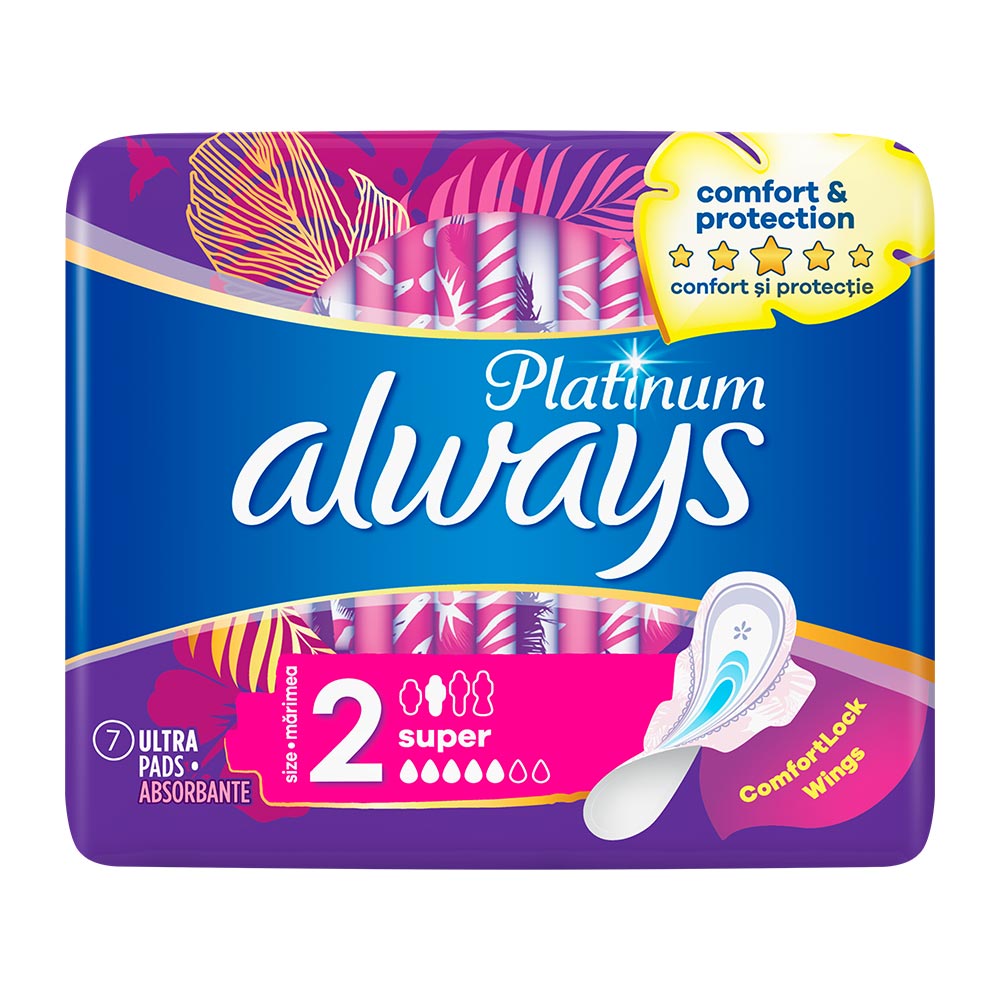 Absorbante Always Platinum Super, 7 bucati