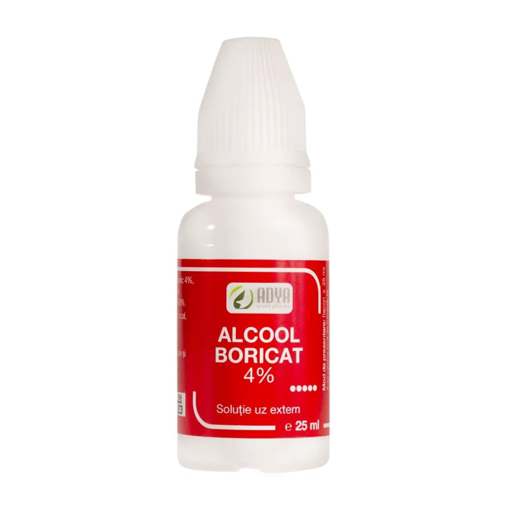 Alcool Boricat 4%, 25 ml, Adya