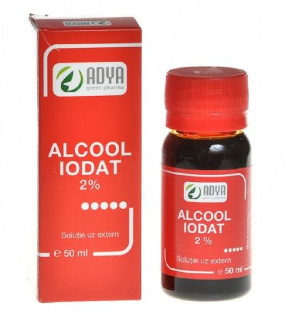 Alcool Iodat 2%, 50ml, Adya