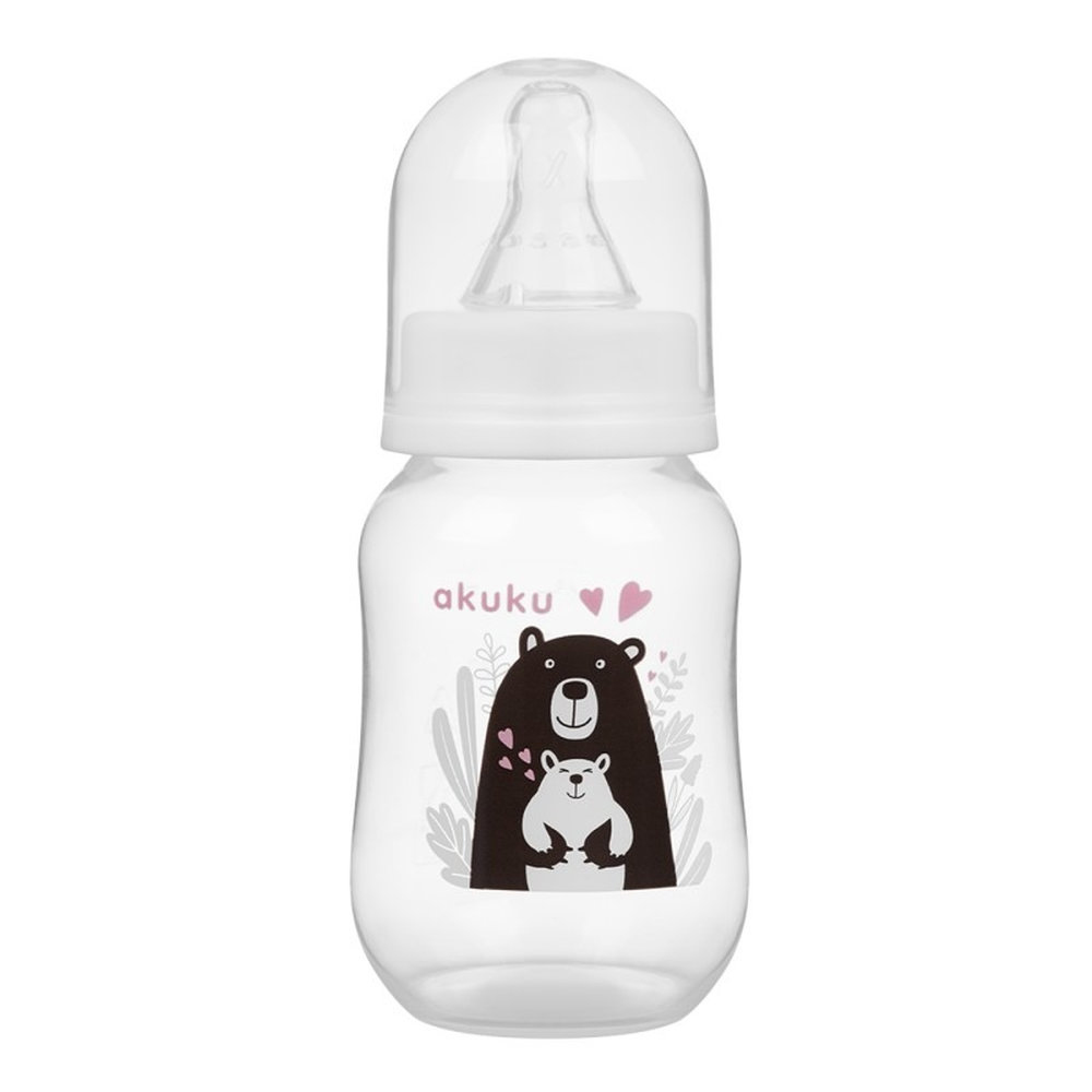 Biberon cu Tetina din Silicon +0luni, 125ml, Akuku