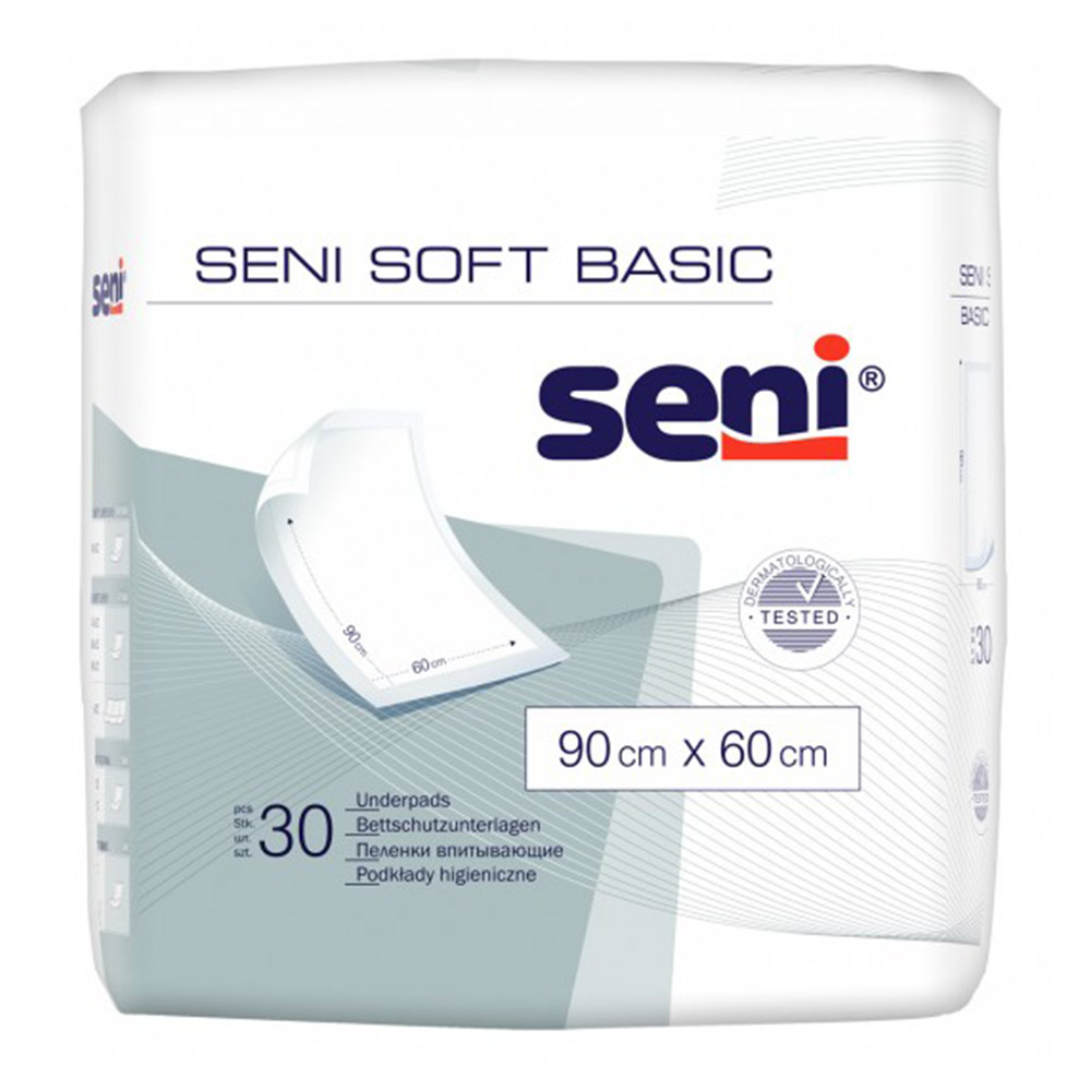 Aleze de protectie Soft Basic, 90 cm x 60 cm, 30 bucati, Seni