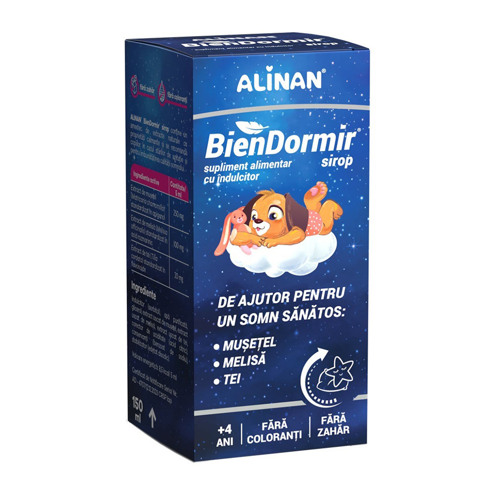 Sirop Fara Zahar Biendormir +4ani, 150ml, Alinan