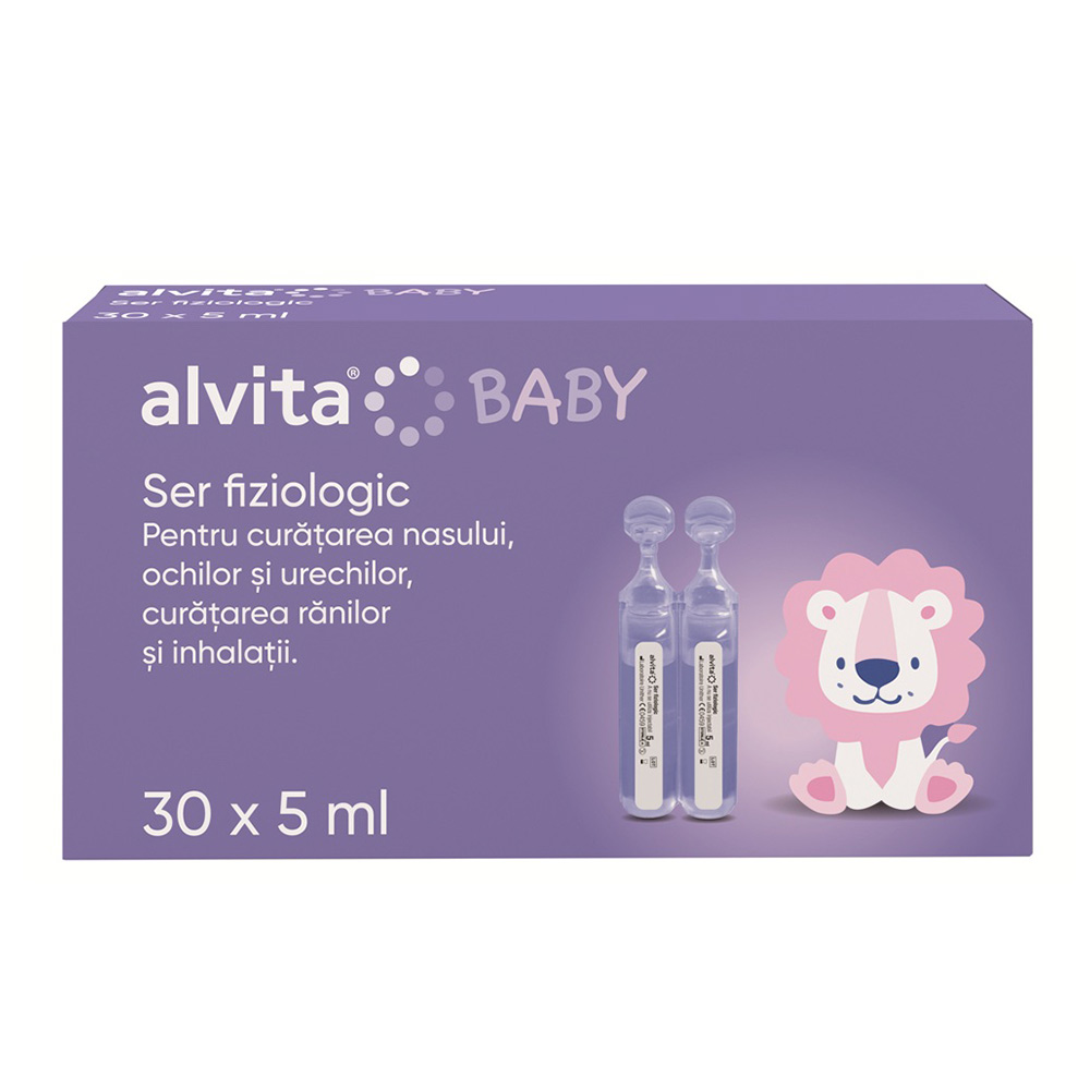 Ser fiziologic Baby, 30 x 5 ml, Alvita