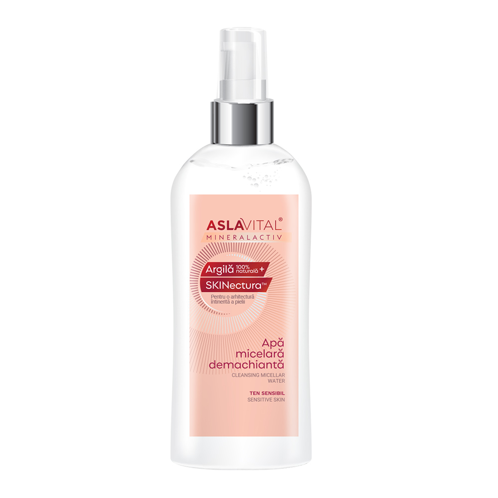 Apa Micelara Demachianta cu Argila Ten Sensibil Aslavital Mineral Activ, 150ml, Farmec