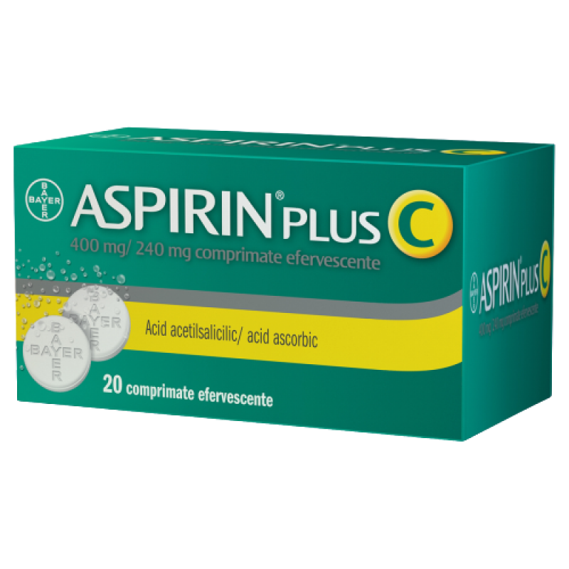 Aspirin Plus C 400 mg/240 mg comprimate efervescente x 20, Bayer