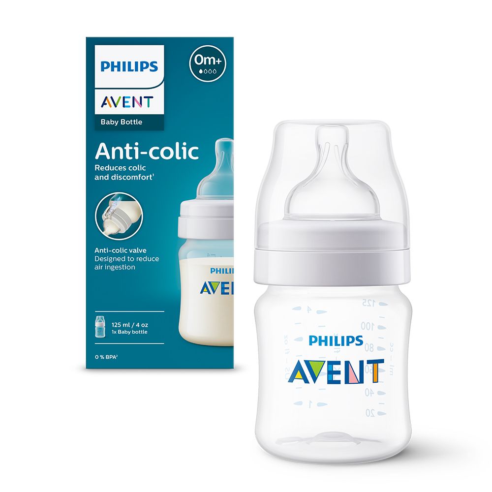 Biberon Anti-colici +0 luni 100/01, 125ml, Avent Philips