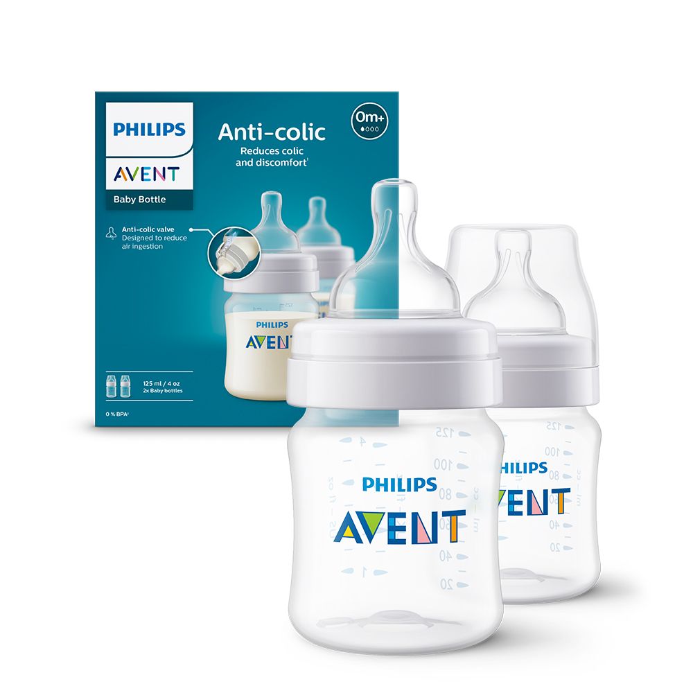 Set Biberoane Anti-colici +0 luni 100/02, 125ml, Avent Philips