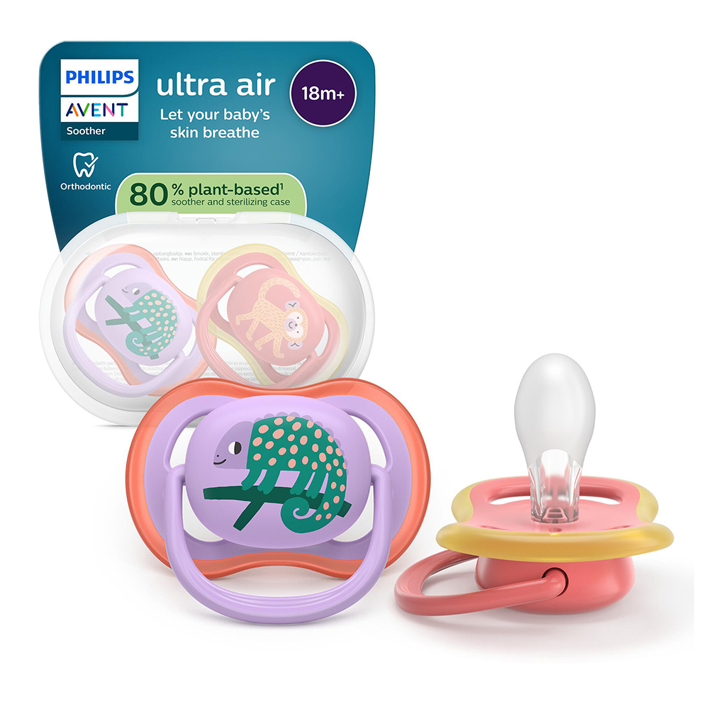 Suzeta Ultra Air +18 luni Mov/Roz 349/47, 2 buc, Avent Philips