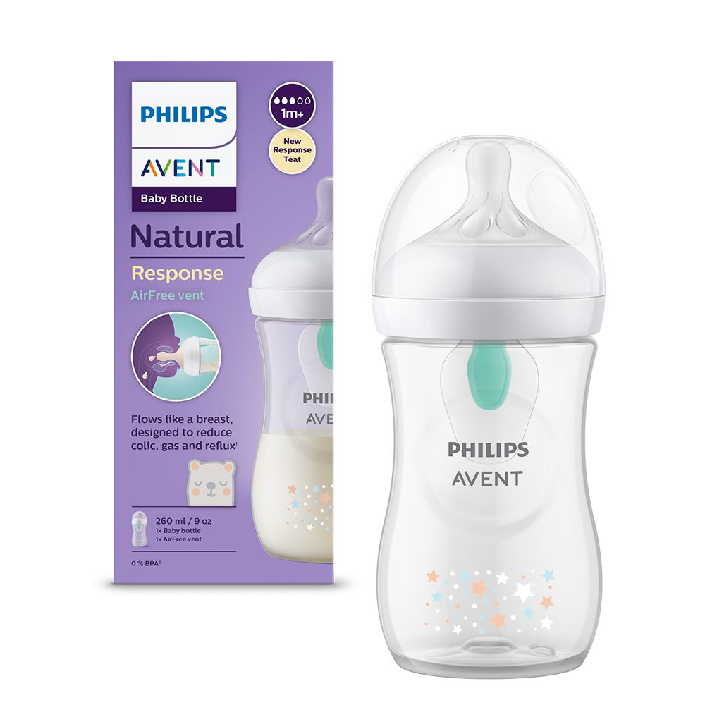 Biberon Natural Response Ursulet +1 luna 673/82, 260ml, Avent Philips