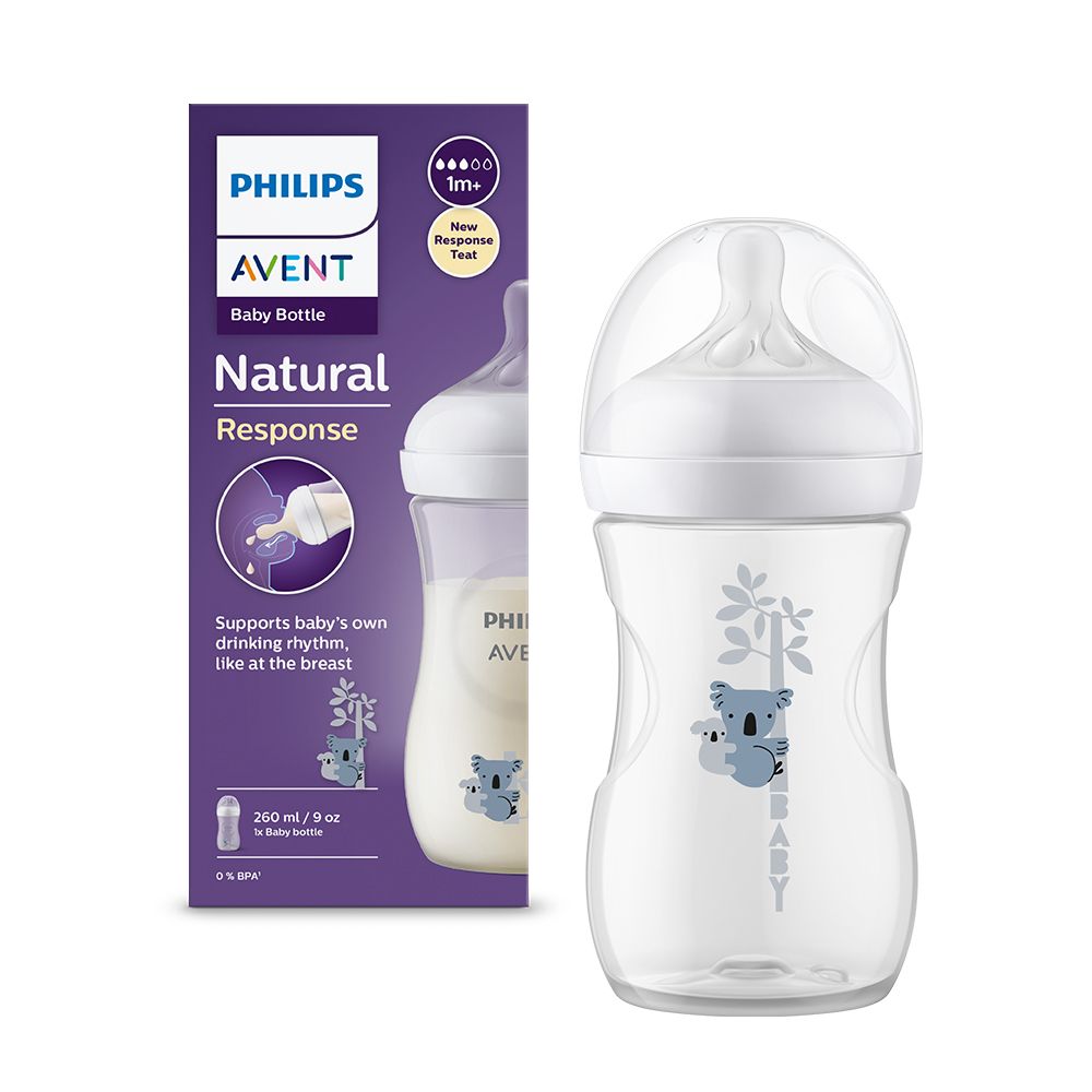 Biberon Natural Response Koala +1 luna 903/67, 260ml, Avent Philips