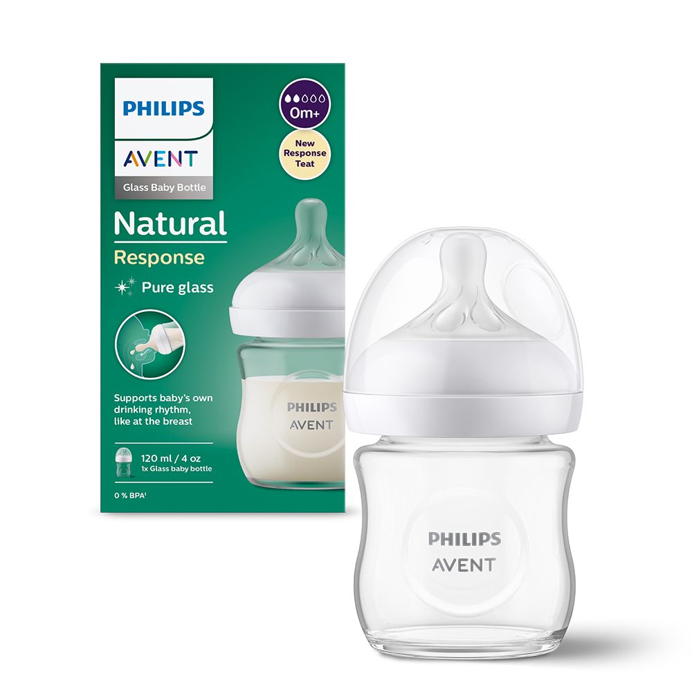 Biberon Natural Response Sticla +1 luna 930/01, 120ml, Avent Philips