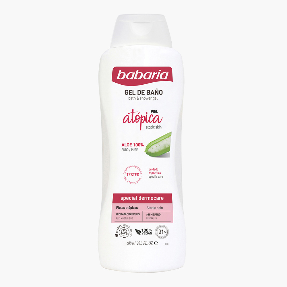 Gel de Dus pentru Piele Atopica cu Aloe Vera, 600 ml, Babaria