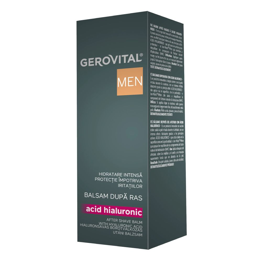 Balsam dupa ras cu acid hialuronic Gerovital Men, 100ml, Farmec