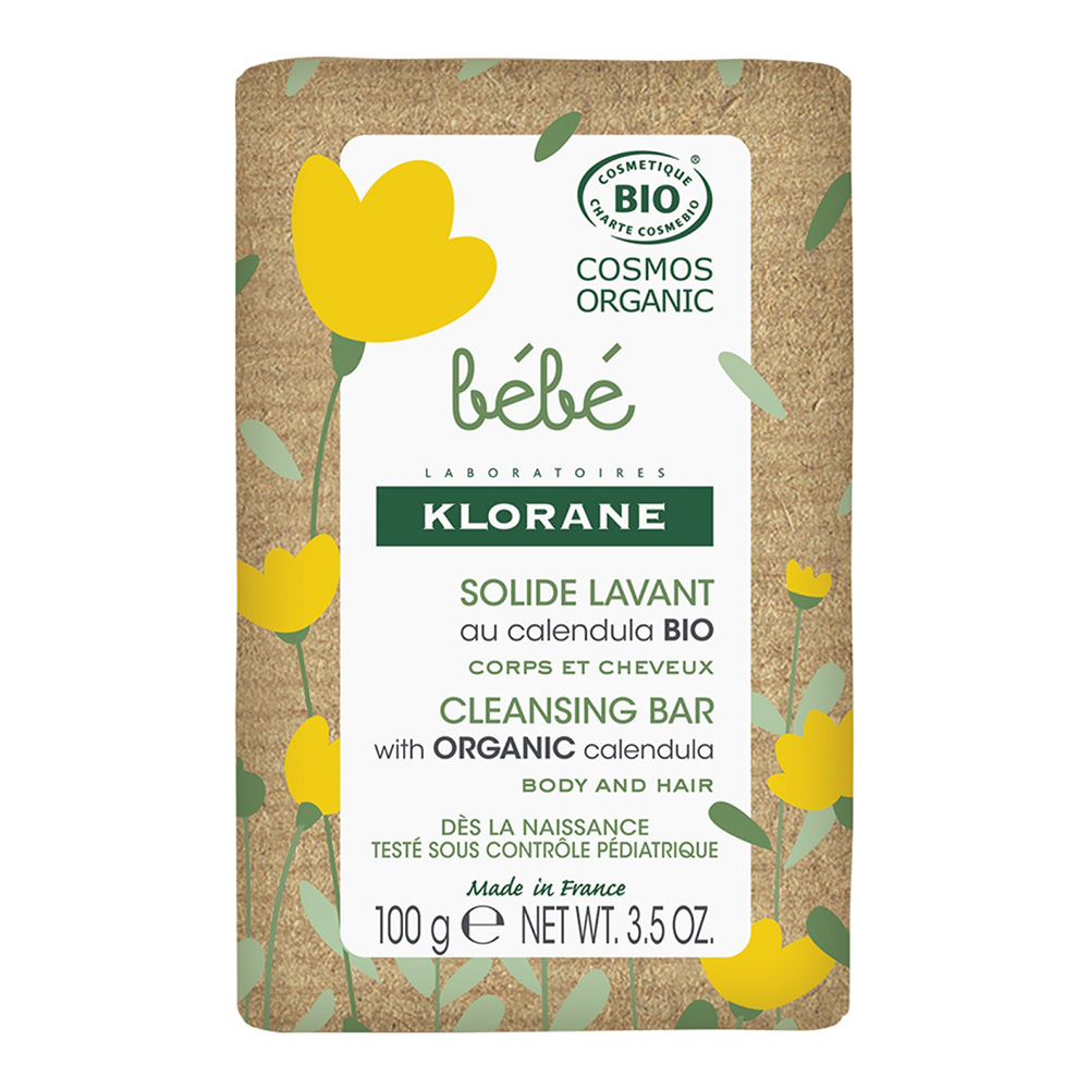 Baton Curatare Extract Galbenele Bio, 100g, Klorane Bebe