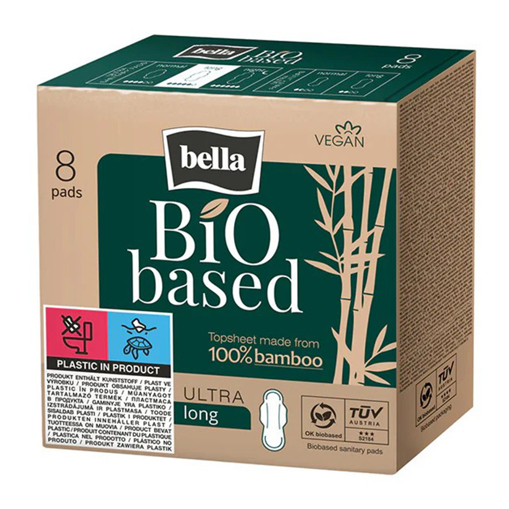 Tampoane Ultra Long Maxi Bio Based, 8 buc, Bella Medica