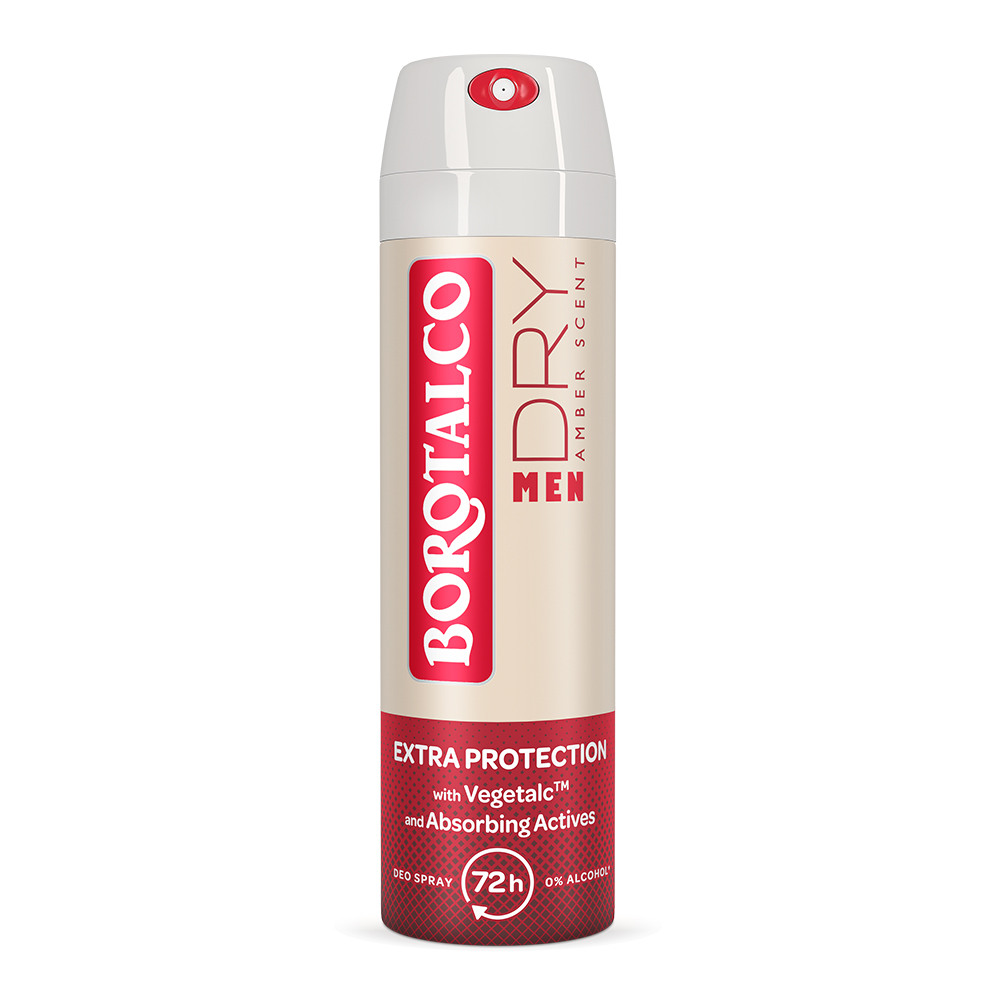 Deodorant Spray Men Dry Amber, 150ml, Borotalco