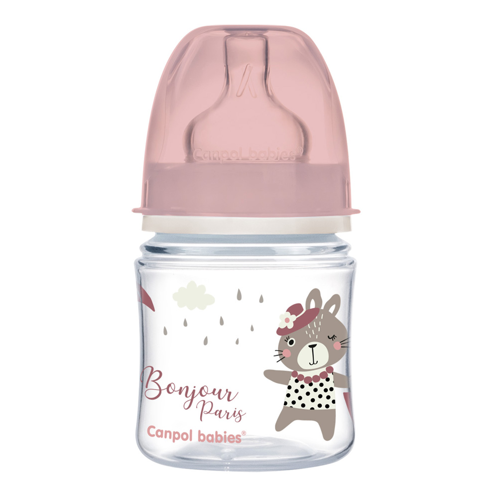 Biberon Plastic Bonjour Paris Roz 35/231, 120 ml, Canpol