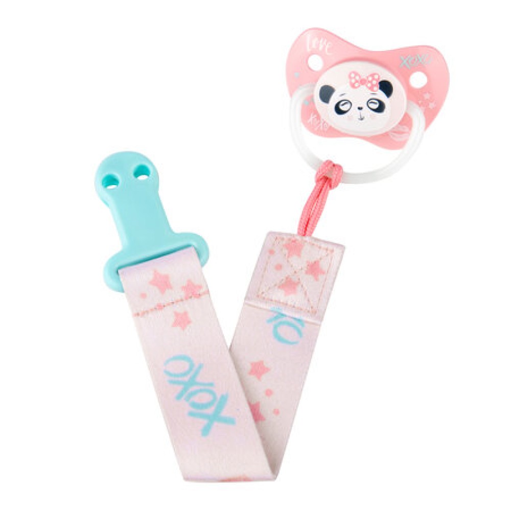 Panglica cu Clip pt Suzeta Exotic Animals Roz, 51/023, Canpol