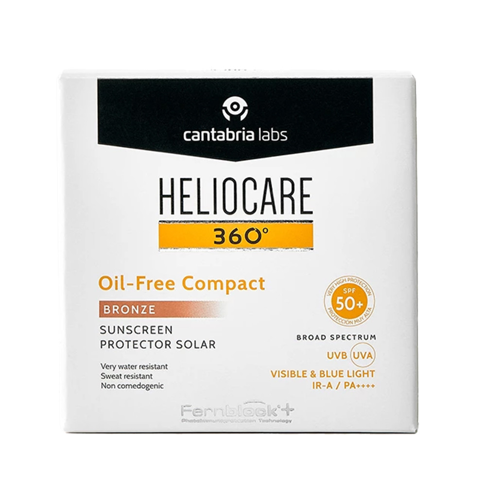 Pudra compacta Heliocare 360 Oil Free SPF50+ Bronze, 10g, Cantabria Labs