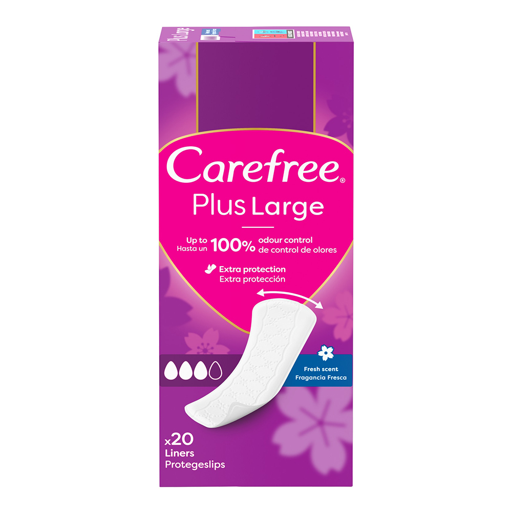 Absorbante Panty Plus Large Fresh, 20 buc, Carefree