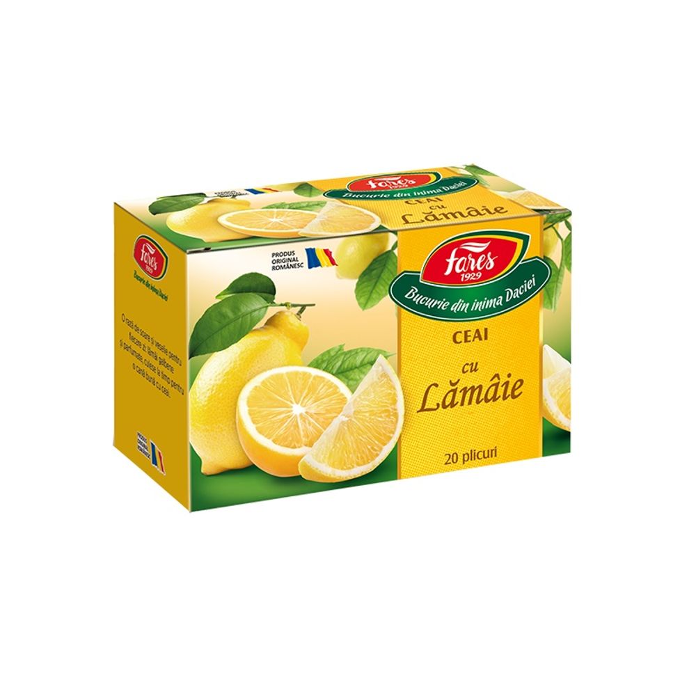 Ceai Aromofruct cu lamaie, 20 plicuri, Fares