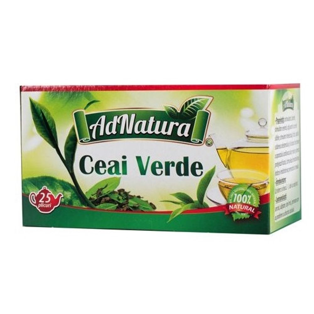 Ceai verde, 25 plicuri, AdNatura