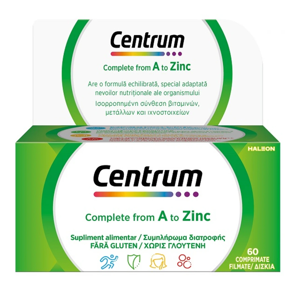 Centrum Complet de la A la Zinc, 60 comprimate, GsK