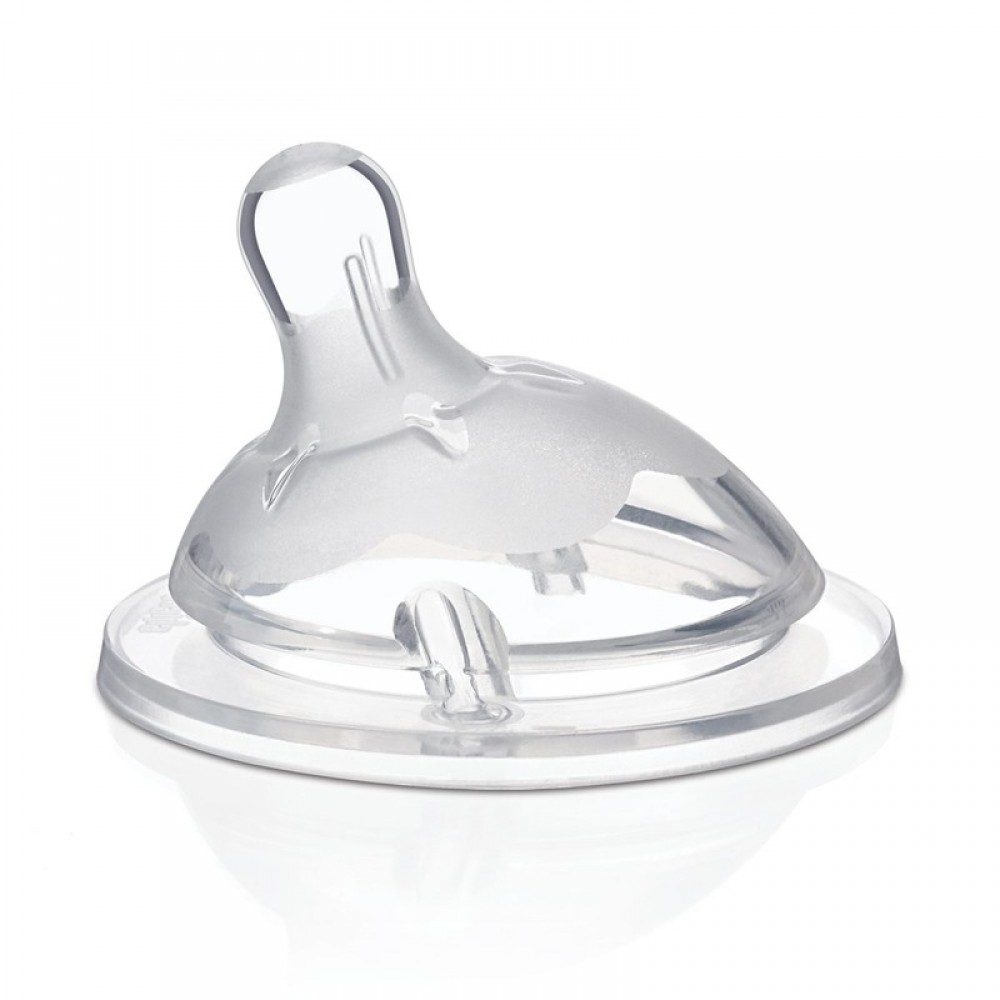 Tetina Natural Feeling Inclinata Silicon Flux Mediul +2luni 81023-7, 1 buc, Chicco