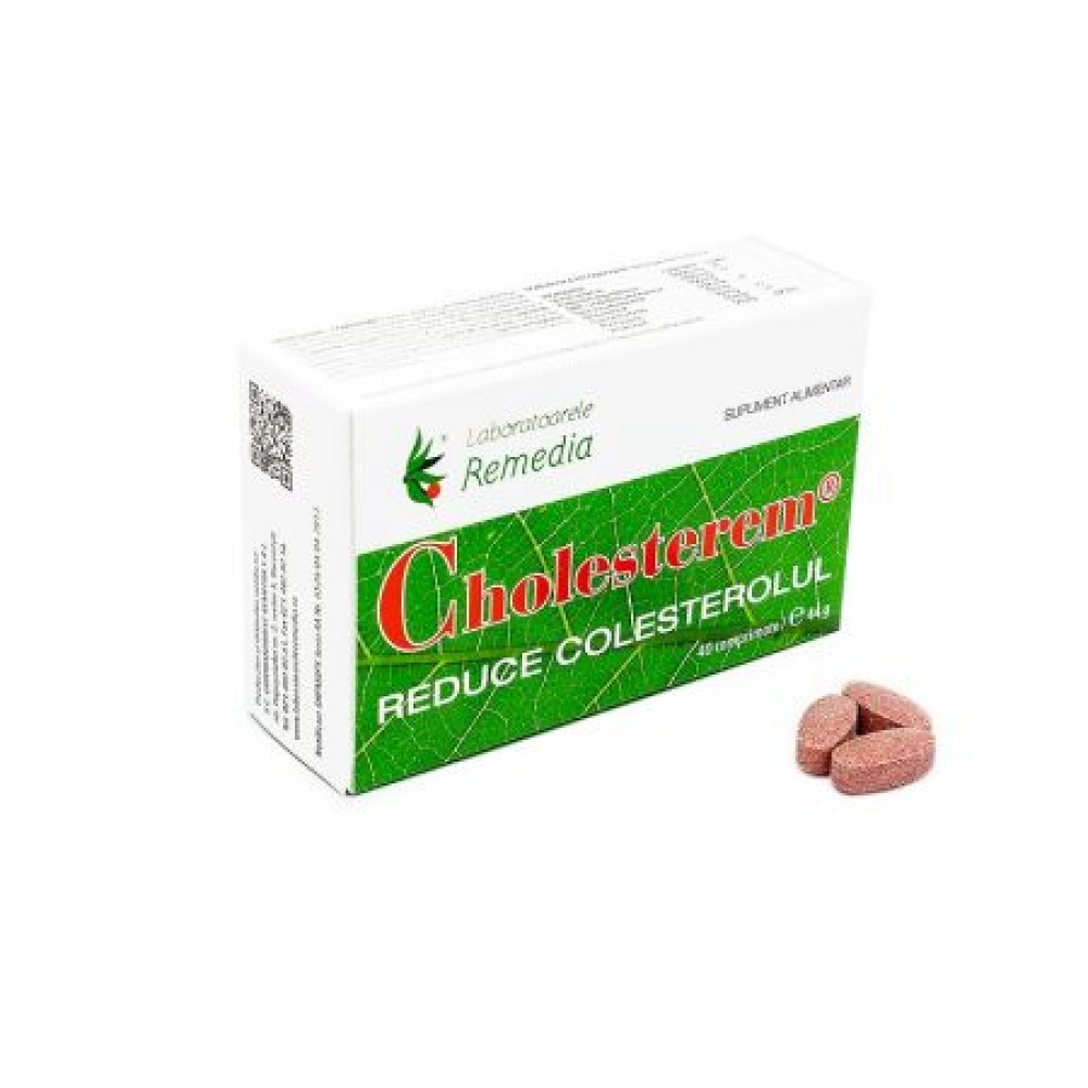 Cholesterem Extract de orez rosu, 40 comprimate, Remedia