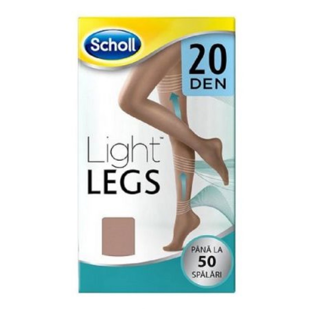 Ciorapi compresivi Light Legs 20 DEN, Marimea L, Bej, Scholl