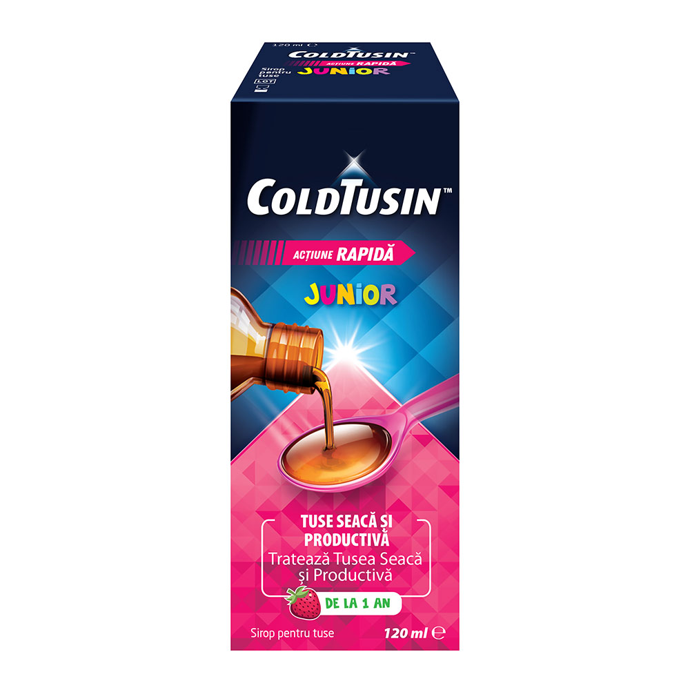 Coldtusin Junior sirop pentru copii, 120 ml, Omega Pharma