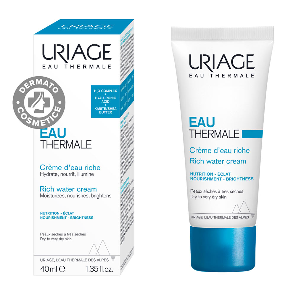 Crema cu textura bogata pentru hidratarea tenului normal cu tendinta de uscare, 40 ml, Uriage
