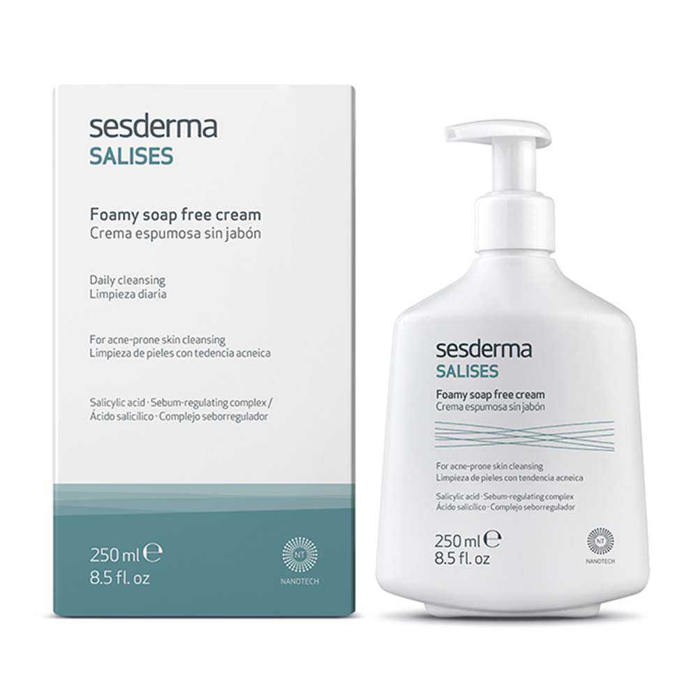 Crema de curatare fara sapun, pentru reglare sebum, Salies, 250 ml, Sesderma