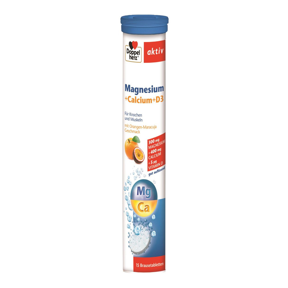 Magneziu + Calciu + D3, 15 comprimate efervescente, Doppelherz