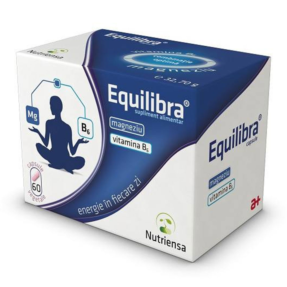 Magneziu + vitamina B6, Equilibra, 60 capsule, Antibiotice SA