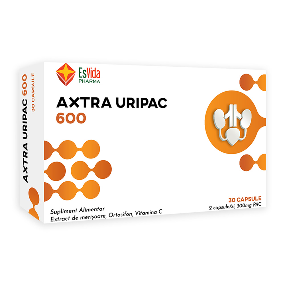 Axtra Uripac 600, 30 capsule, Esvida Pharma