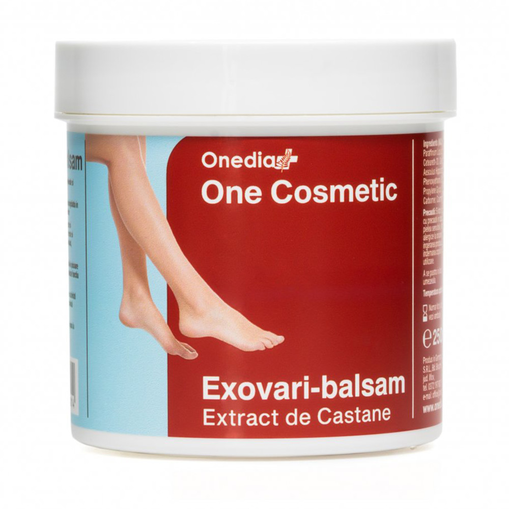 Balsam extract de castane pentru picioare obosite si varicoase Exovari, 250 ml, Onedia