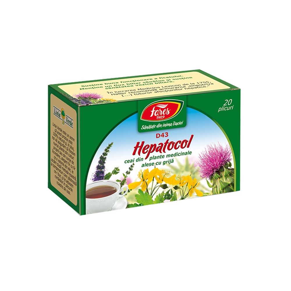 Fares Ceai Hepatocol -plc x 20 + Ceai Sunatoare -plc x 5 (Oferta)