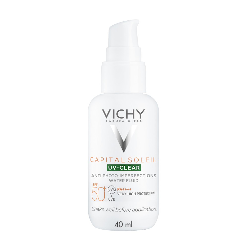 Fluid cu protectie solara SPF 50+ pentru fata, cu acid salicilic si niacinamida, ten gras cu tendinta acneica, 40 ml, Vichy