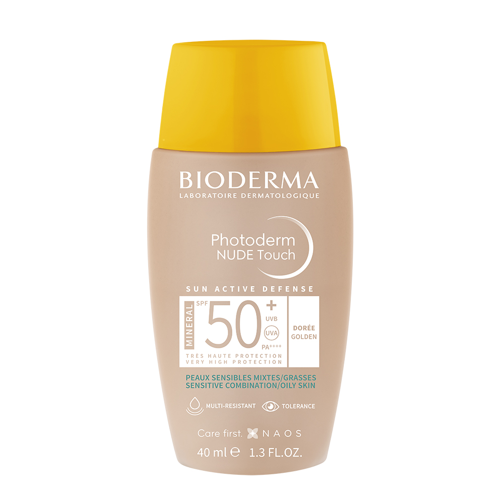 Fluid pentru piele mixta si grasa nuanta Golden Photoderm Nude Touch, SPF 50+, 40 ml, Bioderma
