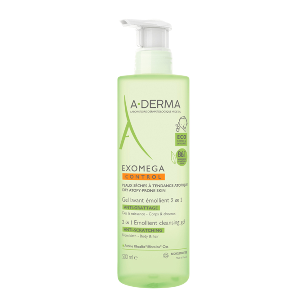 Gel de dus 2 in 1 Exomega Control, 500 ml, A-Derma