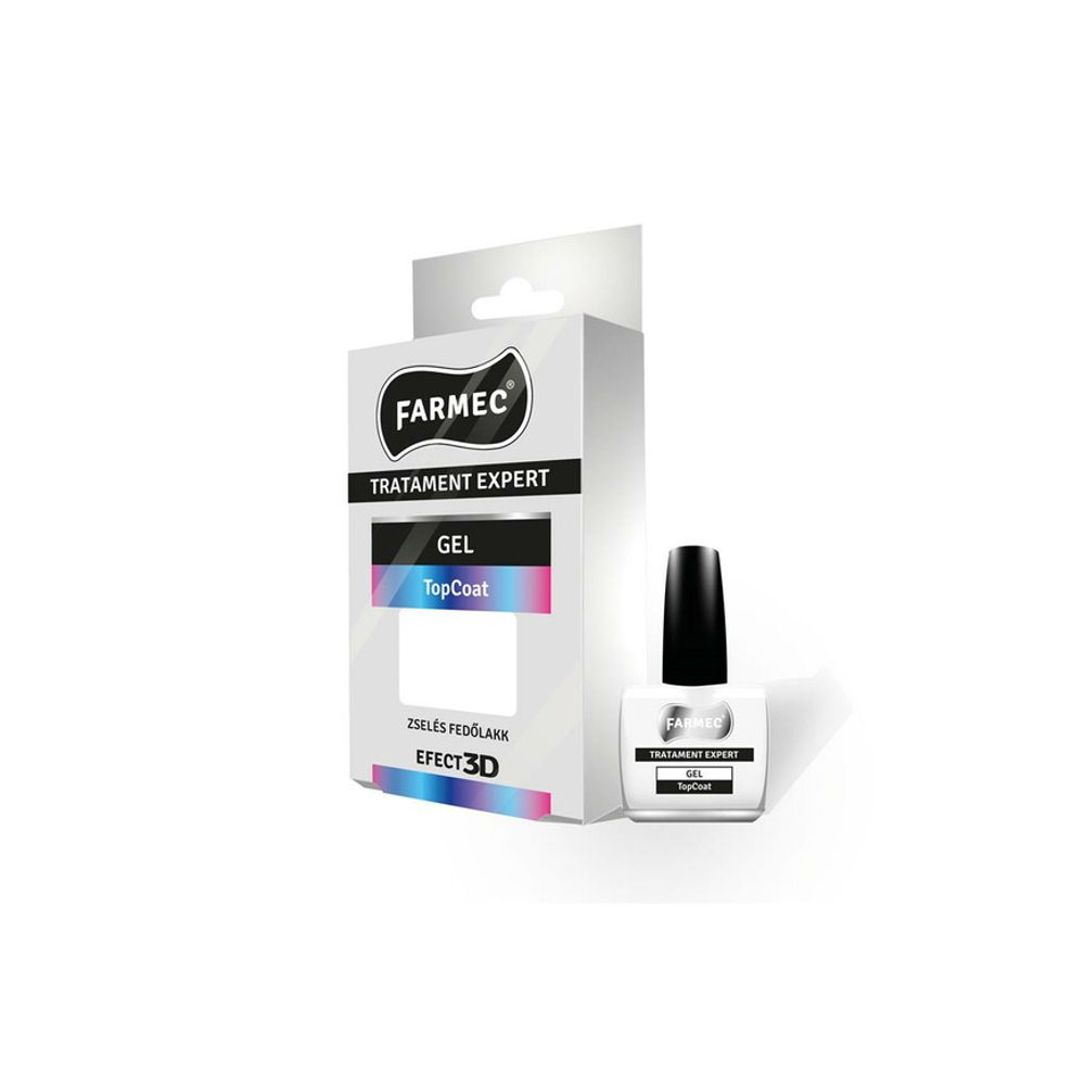 Gel de unghii Top Coat, 11ml, Farmec