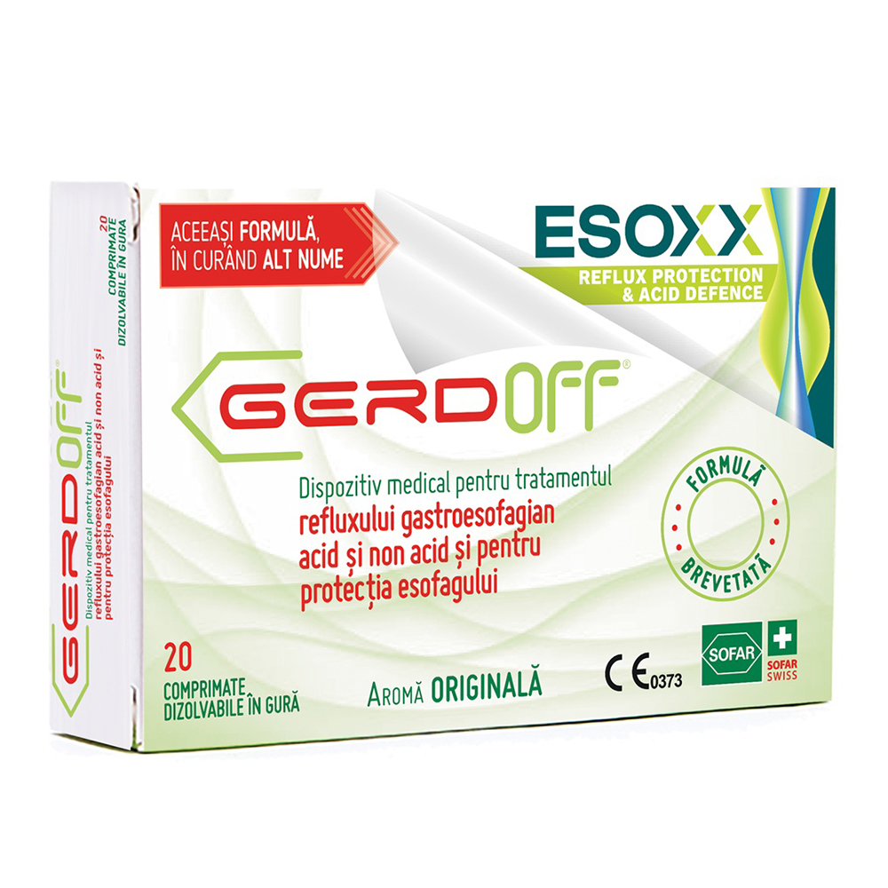 Gerdoff Essoxx Protection, 20 comprimate dizolvabile, Sofar