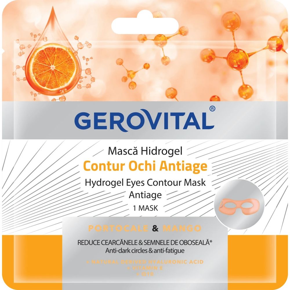 Gerovital Masca Hidrogel pt Fata Contur Ochi Anti-Age Cearcanele si Semnele de Oboseala