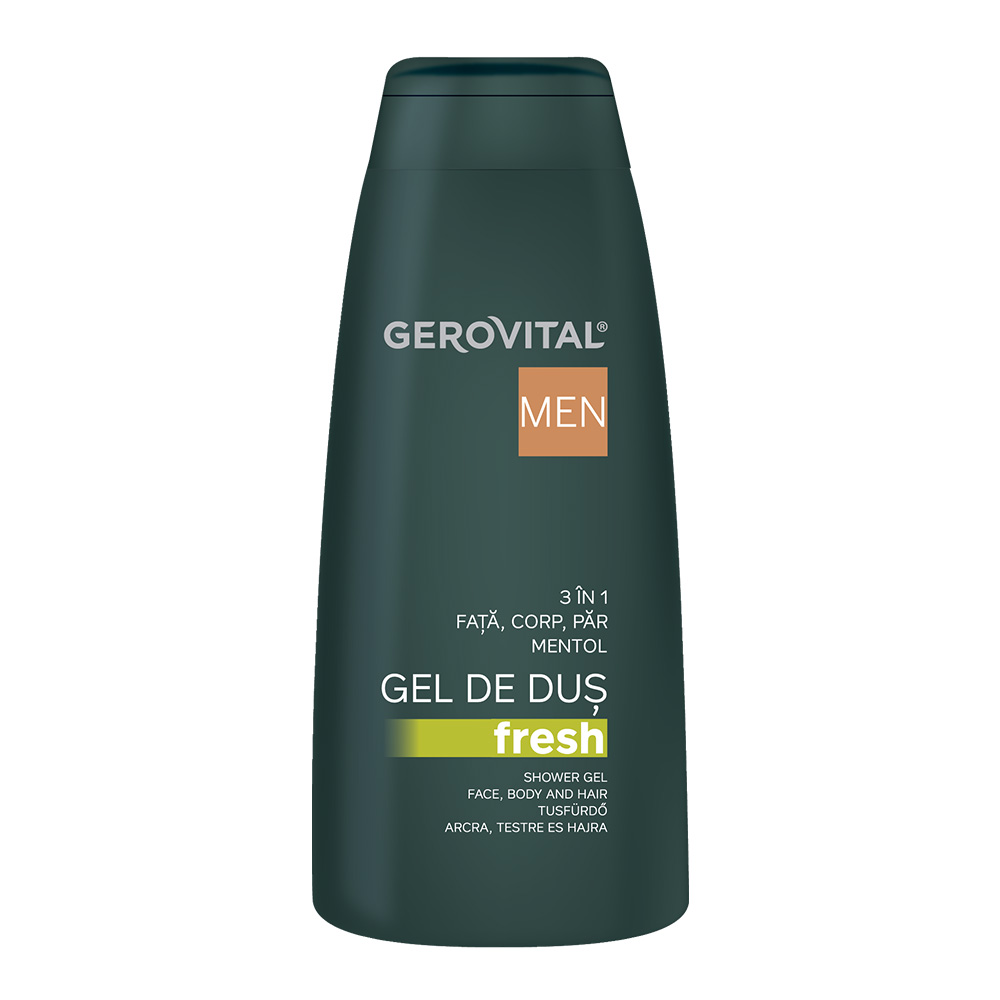 Gel de dus 3in1 Fresh Men 400 ml, Gerovital