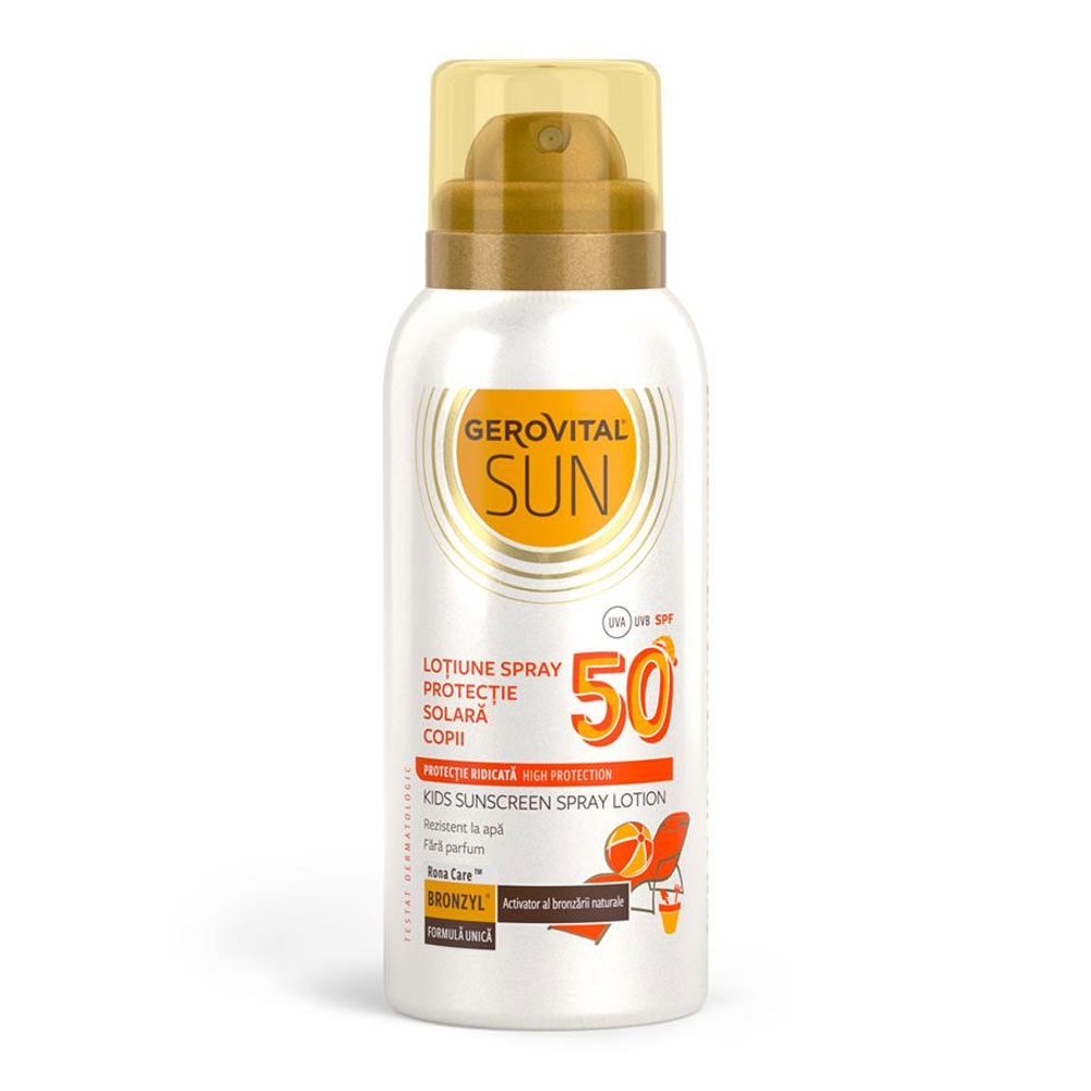 Lotiune spray protectie solara copii Sun, 100 ml, Gerovital