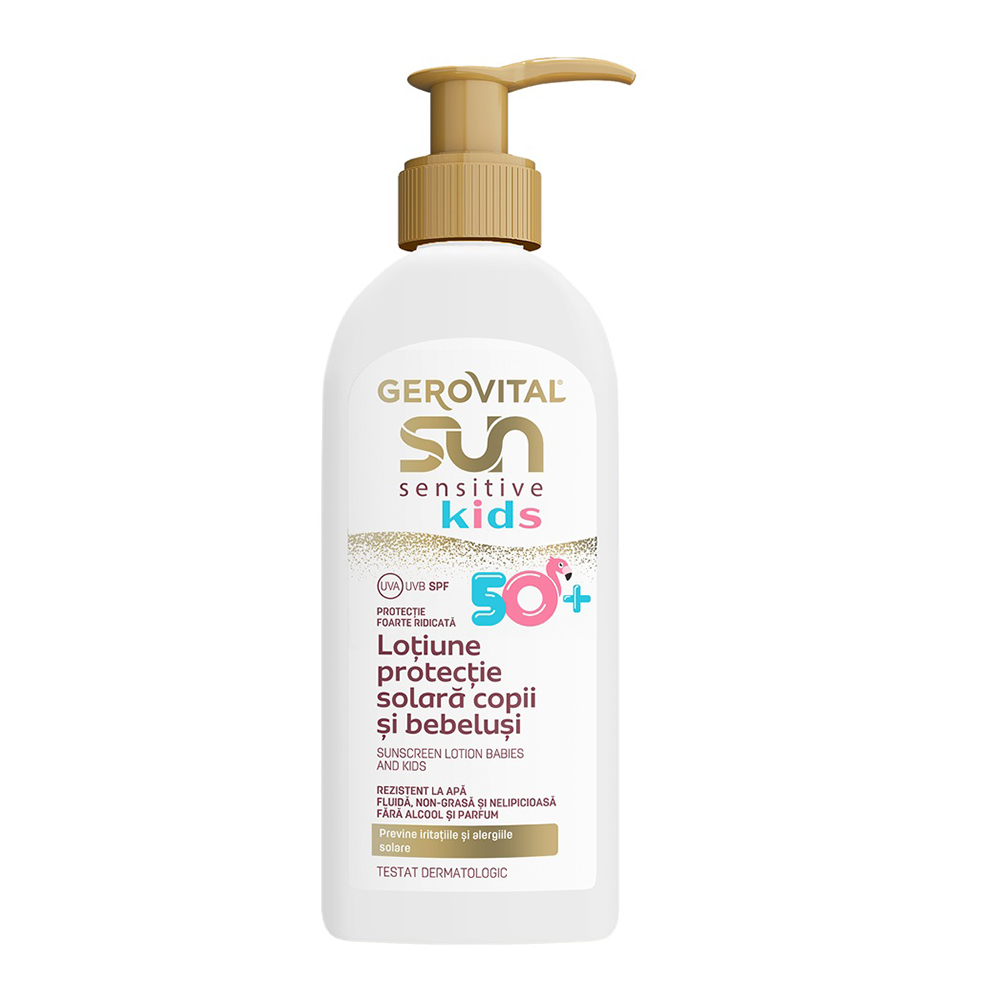 Lotiune Protectie Copii si Bebelusi SPF50+ Sensitive, 200ml, Gerovital