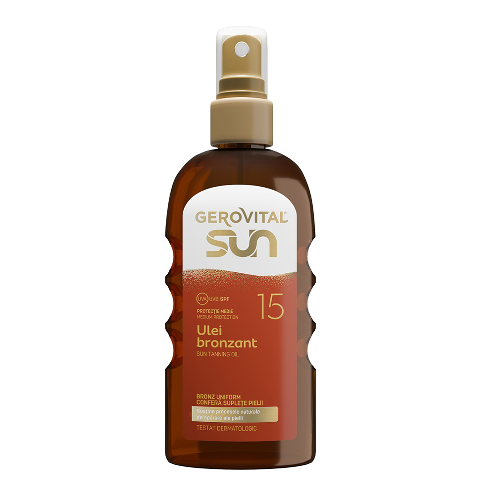Ulei Bronzant de Plaja SPF15 New, 150ml, Gerovital